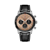  Shop Authentic Breitling Navitimer B01 Chronograph 43 Brown Dial Black Leather Strap Watch for Men - AB0138241K1P1 - Luxxuri