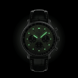  Shop Authentic Breitling Navitimer B01 Chronograph 43 Green Dial Black Leather Strap Watch for Men - AB0138241L1P1 - Luxxuri
