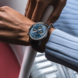  Shop Authentic Breitling Navitimer B01 Chronograph 41 Blue Dial Black Leather Strap Watch for Men - AB0139241C1P1 - Luxxuri