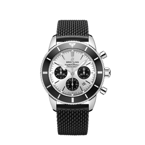  Shop Authentic Breitling Superocean Heritage B01 Chronograph 44 Silver Dial Black Mesh Bracelet Watch for Men - AB0162121G1S1 - Luxxuri