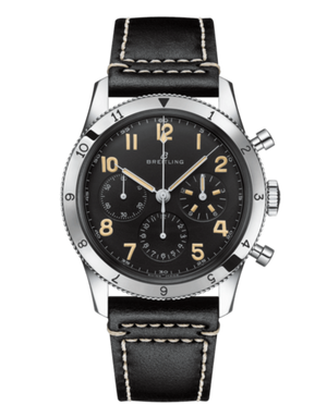  Shop Authentic Breitling Avi Ref. 765 1953 Re-Edition Black Dial Black Leather Strap Watch for Men - AB0920131B1X1 - Luxxuri