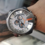 Shop Authentic Diesel Mega Chief Quartz Chronograph White Dial Steel Strap Watch For Men - DZ4328 - Luxxuri