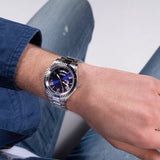  Shop Authentic Guess Connoisseur Blue Dial Silver Steel Strap Watch for Men - GW0265G7 - Luxxuri