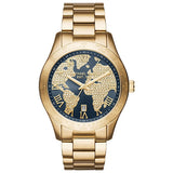  Shop Authentic Michael Kors Layton Pave Blue Dial Gold Steel Strap Watch for Women - MK6243 - Luxxuri