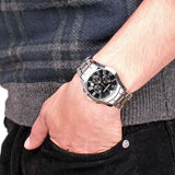  Shop Authentic Emporio Armani Valente Chronograph Black Dial Silver Stainless Steel Watch For Men - AR0673 - Luxxuri