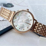  Shop Authentic Emporio Armani Kappa Analog Mother of Pearl Dial Rose Gold Steel Strap Watch For Women - AR11006 - Luxxuri