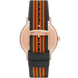  Shop Authentic Emporio Armani Kappa Quartz Grey Dial Two Tone Nylon Strap Watch For Men - AR11014 - Luxxuri
