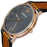  Shop Authentic Emporio Armani Kappa Quartz Grey Dial Two Tone Nylon Strap Watch For Men - AR11014 - Luxxuri
