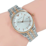  Shop Authentic Emporio Armani Lambda Analog Silver Dial Two Tone Steel Strap Watch For Men - AR11044 - Luxxuri