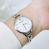  Shop Authentic Emporio Armani Aurora Mother Of Pearl White Dial Silver Steel Strap Watch For Women - AR11054 - Luxxuri