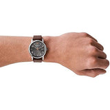  Shop Authentic Emporio Armani Luigi Quartz Gray Dial Brown Leather Strap Watch For Men - AR11070 - Luxxuri