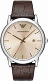  Shop Authentic Emporio Armani Luigi Analog Bronze Dial Brown Leather Strap Watch For Men - AR11096 - Luxxuri