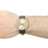  Shop Authentic Emporio Armani Luigi Analog Bronze Dial Brown Leather Strap Watch For Men - AR11096 - Luxxuri