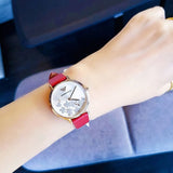  Shop Authentic Emporio Armani Kappa Classic Quartz Silver Dial Red Leather Strap Watch For Women - AR11114 - Luxxuri
