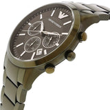  Shop Authentic Emporio Armani Renato Chronograph Quartz Grey Dial Green Steel Strap  Watch For Men - AR11117 - Luxxuri