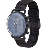  Shop Authentic Emporio Armani Aviator Chronograph Blue Dial Black Mesh Bracelet Watch For Men - AR11201 - Luxxuri