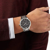  Shop Authentic Emporio Armani Giovanni Chronograph Black Dial Silver Steel Strap Watch For Men - AR11208 - Luxxuri