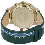  Shop Authentic Emporio Armani Renato Chronograph Silver Dial Green Leather Strap Watch For Men - AR11233 - Luxxuri