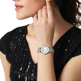  Shop Authentic Emporio Armani Gianni T-Bar Quartz Mother of Pearl Dial Silver Mesh Bracelet Watch For Women - AR11319 - Luxxuri