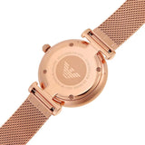  Shop Authentic Emporio Armani Gianni T Bar Mother of Pearl Dial Rose Gold Mesh Bracelet Watch For Women - AR11320 - Luxxuri