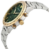  Shop Authentic Emporio Armani Mario Chronograph Green Dial Silver Steel Strap Watch For Men - AR11454 - Luxxuri
