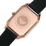  Shop Authentic Emporio Armani Gianni T Bar Quartz Mother of Pearl Dial Blue Leather Strap Watch For Women - AR11466 - Luxxuri