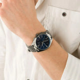  Shop Authentic Emporio Armani Chronograph Quartz Blue Dial Grey Steel Strap Watch For Men - AR11481 - Luxxuri