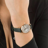 Shop Authentic Emporio Armani Pro Planet Analog Silver Dial Green Leather Strap Watch For Women - AR11517 - Luxxuri