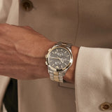  Shop Authentic Emporio Armani Paolo Chronograph Grey Dial Two Tone Steel Strap Watch For Men - AR11527 - Luxxuri
