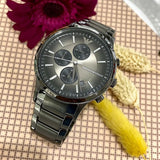  Shop Authentic Emporio Armani Analog Chronograph Black Dial Black Steel Strap Watch For Men - AR11531 - Luxxuri