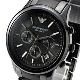  Shop Authentic Emporio Armani Ceramica Chronograph  Black Dial Black Strap Watch For Men - AR1452 - Luxxuri