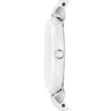  Shop Authentic Emporio Armani Giannti T Bar Quartz Mother of Pearl Dial White Steel Strap Watch For Women - AR1485 - Luxxuri