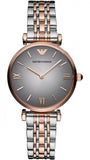  Shop Authentic Emporio Armani Gianni T Bar Grey Dial Two Tone Stainless Steel Watch For Women - AR1725 - Luxxuri