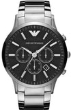  Shop Authentic Emporio Armani Sportivo Chronograph Black Dial Silver Steel Strap Watch For Men - AR2460 - Luxxuri