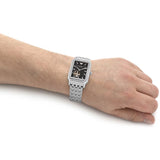  Shop Authentic Emporio Armani Diego Automatic Black Dial Silver Steel Strap Watch For Men - AR60057 - Luxxuri