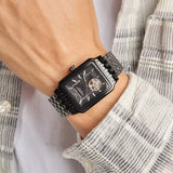 Shop Authentic Emporio Armani Meccanico Black Dial Black Steel Strap Watch For Men - AR60058 - Luxxuri