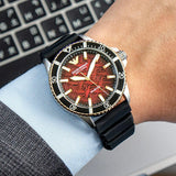  Shop Authentic Emporio Armani Meccanico Automatic Red Dial Black Silicon Strap Watch For Men - AR60070 - Luxxuri