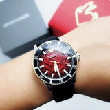  Shop Authentic Emporio Armani Meccanico Automatic Red Dial Black Silicon Strap Watch For Men - AR60070 - Luxxuri