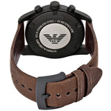  Shop Authentic Emporio Armani Sportivo Chronograph Beige Dial Brown Leather Strap Watch For Men - AR6078 - Luxxuri