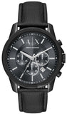  Shop Authentic Armani Exchange Banks Chronograph Black Dial Black Leather Strap Watch For Men - AX1724 - Luxxuri
