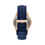  Shop Authentic Armani Exchange Banks Chronograph Blue Dial Blue Leather Strap Watch For Men - AX1723 - Luxxuri