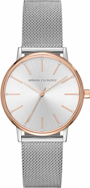  Shop Authentic Armani Exchange Lola Analog White Dial Silver Mesh Strap Watch For Women - AX5537 - Luxxuri