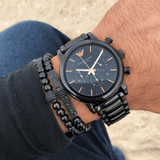  Shop Authentic Emporio Armani Luigi Ceramic Chronograph Black Dial Black Strap Watch For Men - AR1509 - Luxxuri