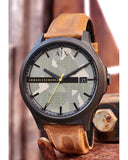  Shop Authentic Armani Exchange Hampton Chronograph Green Dial Brown Leather Strap Watch For Men - AX2412 - Luxxuri