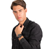  Shop Authentic Armani Exchange Outerbanks Chronograph Black Dial Black Silicone Strap Watch For Men - AX1343 - Luxxuri