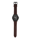  Shop Authentic Armani Exchange Outerbanks Chronograph Black Dial Brown Leather Strap Watch For Men - AX1732 - Luxxuri