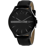 Shop Authentic Armani Exchange Hampton Chronograph Black Dial Black Leather Strap Watch For Men - AX2400 - Luxxuri