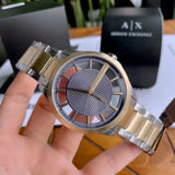  Shop Authentic Armani Exchange Hampton Chronograph Grey Dial Two Tone Steel Strap Watch For Men - AX2403 - Luxxuri