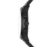  Shop Authentic Armani Exchange Hampton Quartz Blue Dial Black Leather Strap Watch for Men - AX2411 - Luxxuri