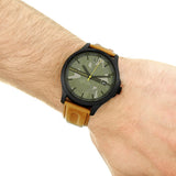  Shop Authentic Armani Exchange Hampton Chronograph Green Dial Brown Leather Strap Watch For Men - AX2412 - Luxxuri